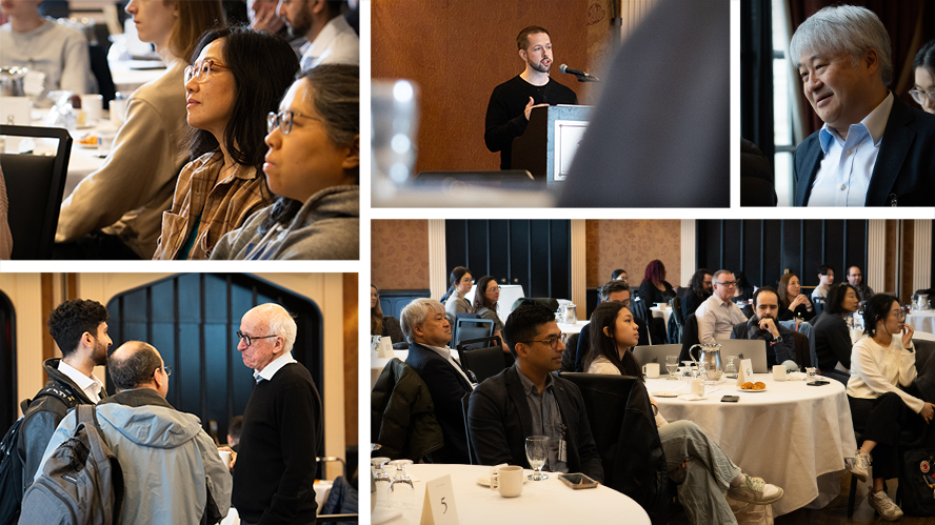 Collage of images of students and staff at event
